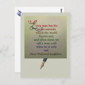 Poetry citeert wijsdom briefkaart (Voorkant / Achterkant)