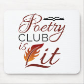 Poetry Club is Lit Poem Writer Poet Muismat (Voorkant)