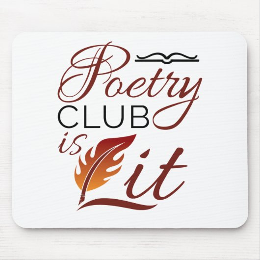 Poetry Club is Lit Poem Writer Poet Muismat (Voorkant)