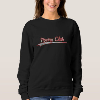 Poetry Club Varsity Distressed Throwback S Trui