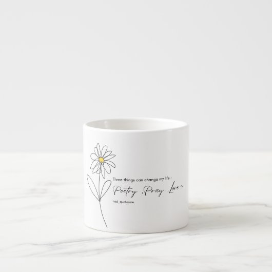 Poetry Daisy Flower Mug Espresso Kop (Voorkant)