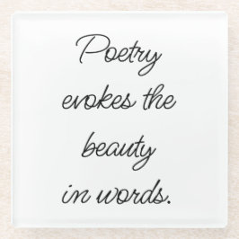 Poetry Evokes Glass Onderzetter