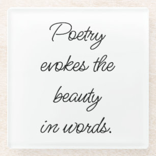 Poetry Evokes Glass Onderzetter