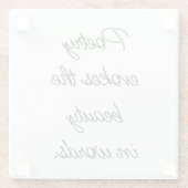 Poetry Evokes Glass Onderzetter Glazen Onderzetter (Achterkant)