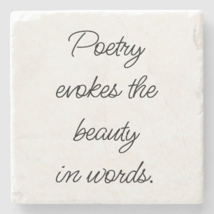 Poetry Evokes Marble Stone Onderzetter