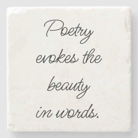 Poetry Evokes Marble Stone Onderzetter (Voorkant)