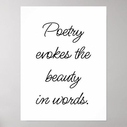 Poetry Evokes Poster (Voorkant)
