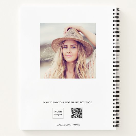 Poetry foto monogram typografie notitieboek (Achterkant)