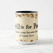 Poetry in Bloom Floral Literary Coffee Mok (Midden)