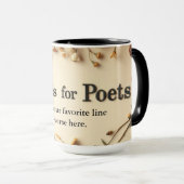 Poetry in Bloom Floral Literary Coffee Mok (Voorkant rechts)