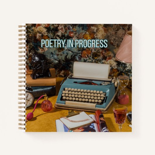"Poetry in Progress" Hardcover Notebook Notitieboek (Voorkant)
