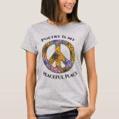 Poetry Is My Peaceful Place Floral T Shirt  (Voorkant)