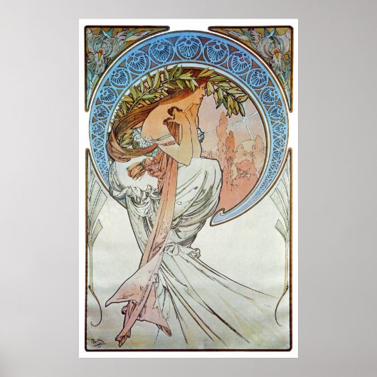 Poetry, Mucha Poster (Voorkant)