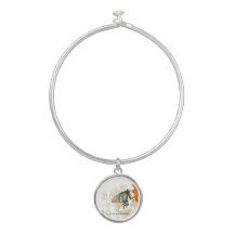 “Poetry Painted Softly” – Butterfly Charm Bangle