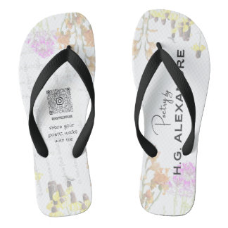 “Poetry Painted Softly” – Flip Flops