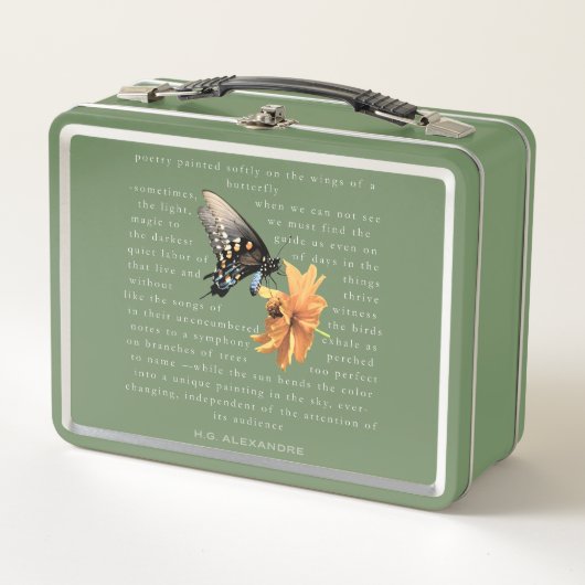 Poetry Painted Softly–Metal Lunchbox (Voorkant)
