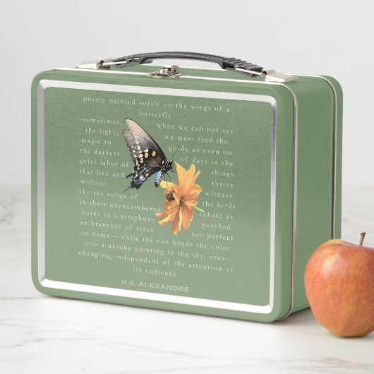 Poetry Painted Softly–Metal Lunchbox (In situ)