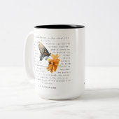 “Poetry Painted Softly” – Mug by H.G. Alexandre Tweekleurige Koffiemok (Voorkant links)