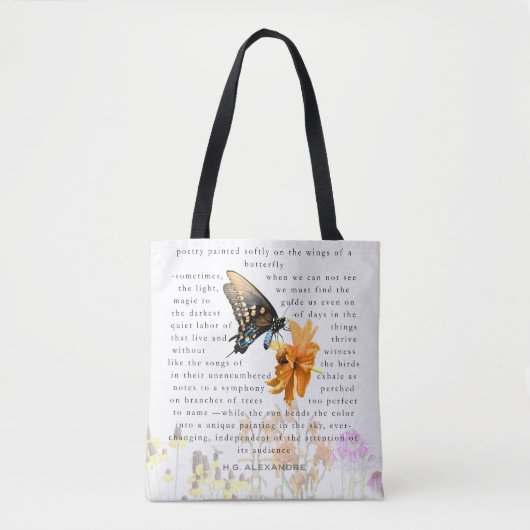 “Poetry Painted Softly”–ToteBag by H.G. Alexandre Tote Bag (Voorkant)