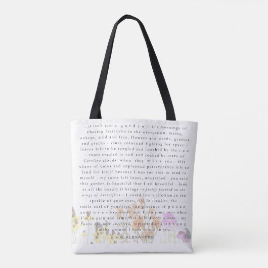“Poetry Painted Softly”–ToteBag by H.G. Alexandre Tote Bag (Achterkant)
