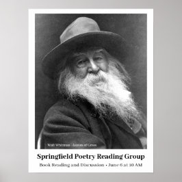 Poetry Reading Event Walt Whitman Jubileum Poster