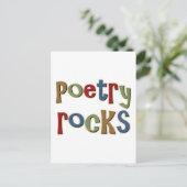 Poetry Rocks Briefkaart (Staand voorkant)