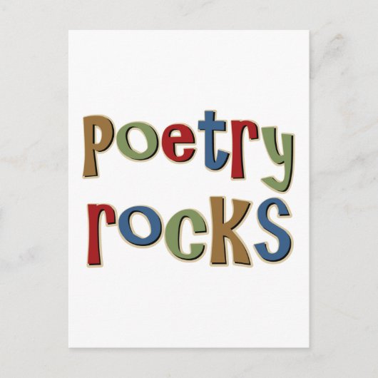 Poetry Rocks Briefkaart (Voorkant)