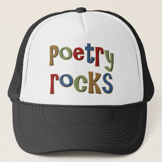 Poetry Rocks Trucker Pet (Voorkant)