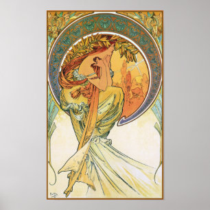POETRY uit de serie "The Arts" van Mucha Poster