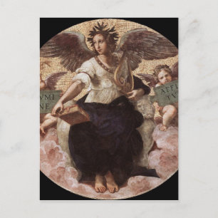 Poetry, van de "Stanza della Segnatura" Raphael Briefkaart