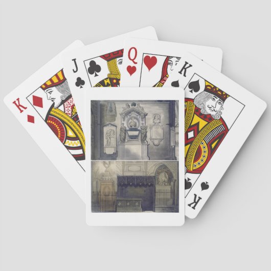 Poets' Corner, bord F uit 'Westminster Abbey', e Pokerkaarten (Achterkant)