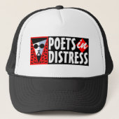POETS IN HET PET VAN DE COOL TRUCKER MET DISTRESS  (Voorkant)