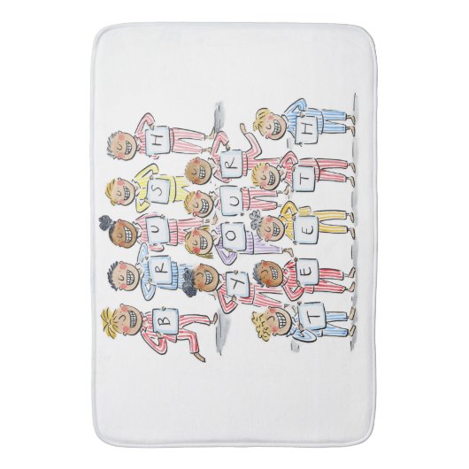 Poets je tanden badmat (Voorkant Verticaal)