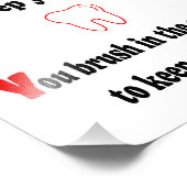 Poets je tanden foto afdruk (Hoek)