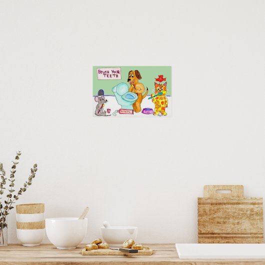 Poets je tanden! poster (Keuken)