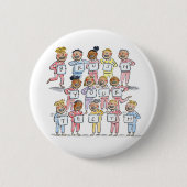 Poets je tanden ronde button 5,7 cm (Voorkant)