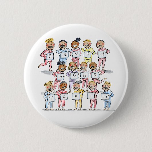 Poets je tanden ronde button 5,7 cm (Voorkant)