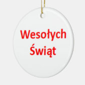 poets kerstfeest keramisch ornament (Links)