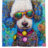 Poetsen in stijl douchegordijn (Voorkant)