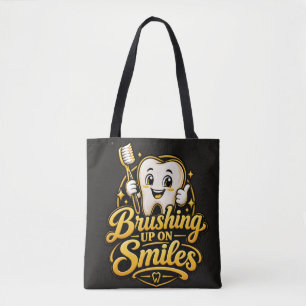 Poetsen voor een glimlach Leuk cadeau voor een tan Tote Bag