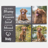 Poetsverlies Memorials Keepomwille Dog Foto Collag Fleece Deken (Voorkant (Horizontaal))