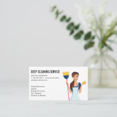 poetsvrouw | huishouddiensten visitekaartje (Staand voorkant)