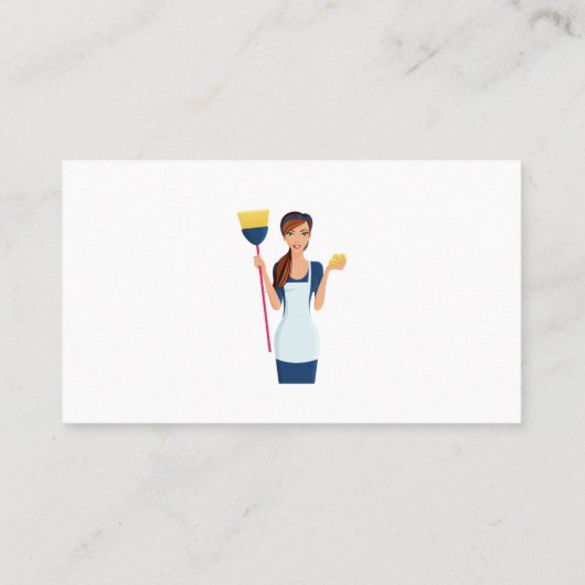 poetsvrouw | huishouddiensten visitekaartje (Achterkant)