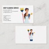 poetsvrouw | huishouddiensten visitekaartje (Voorkant / Achterkant)