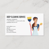 poetsvrouw | huishouddiensten visitekaartje (Voorkant)