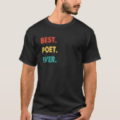 Poetswinst Retro Beste dichter ooit T-shirt (Voorkant)