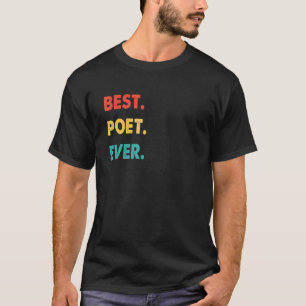 Poetswinst Retro Beste dichter ooit T-shirt