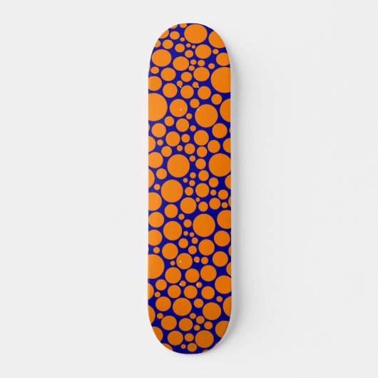 Poettering - Oranje op donkerblauw Skateboard (Voorkant)