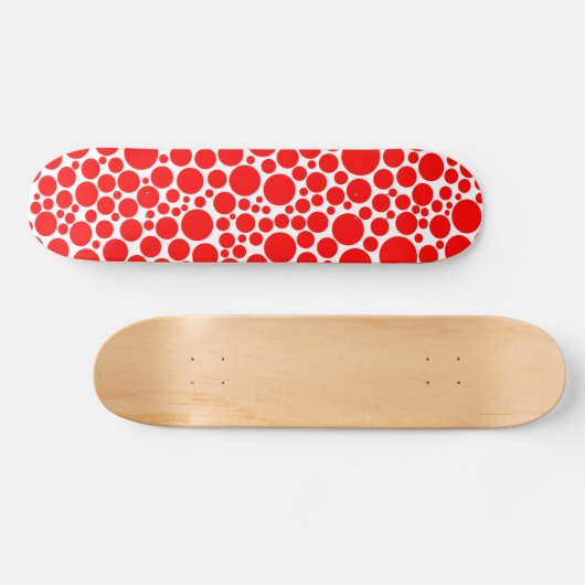 Poettering - Rood op wit Persoonlijk Skateboard (Horizontaal)