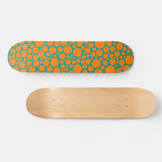 Poettering - Sinaasappel op Blauwgroen Skateboard (Horizontaal)